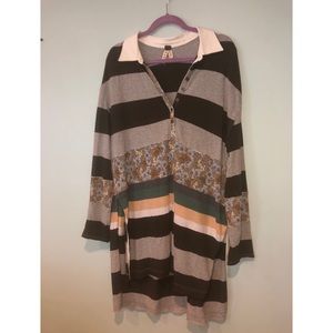 Free People Long Sleeve T-Shirt Dress
